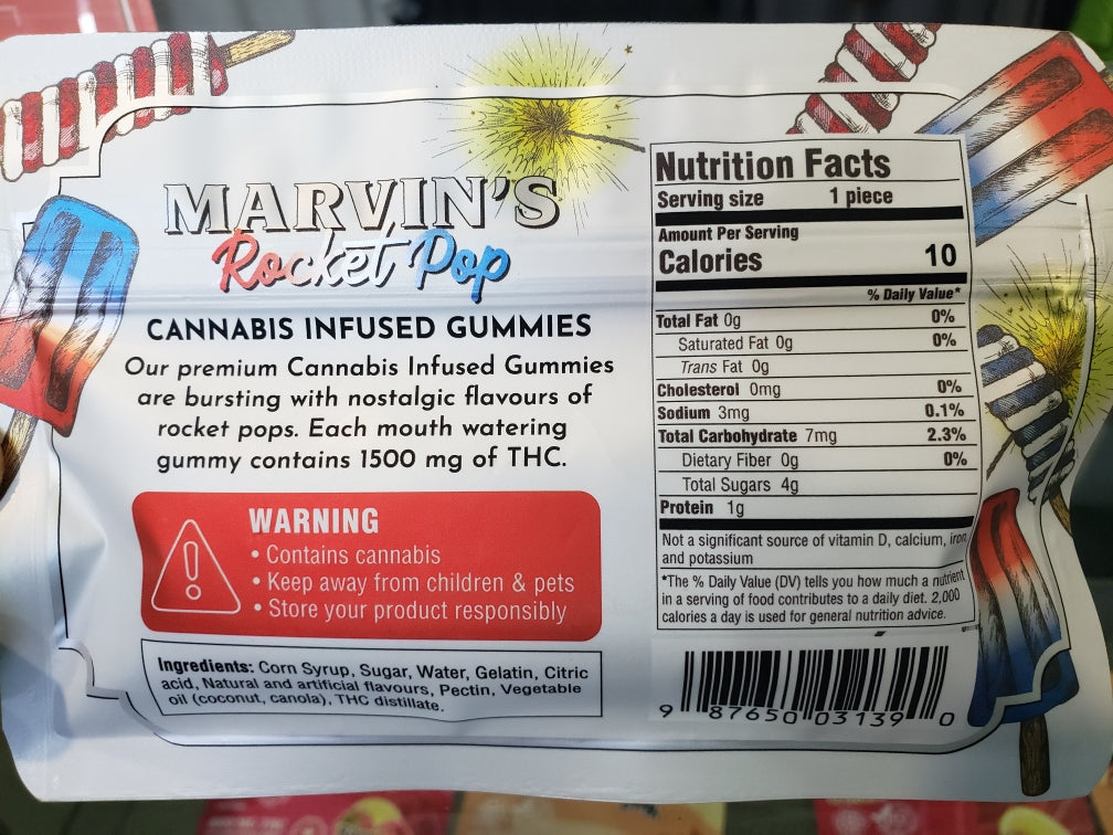 Marvins Rocket Pop Nutrition Facts