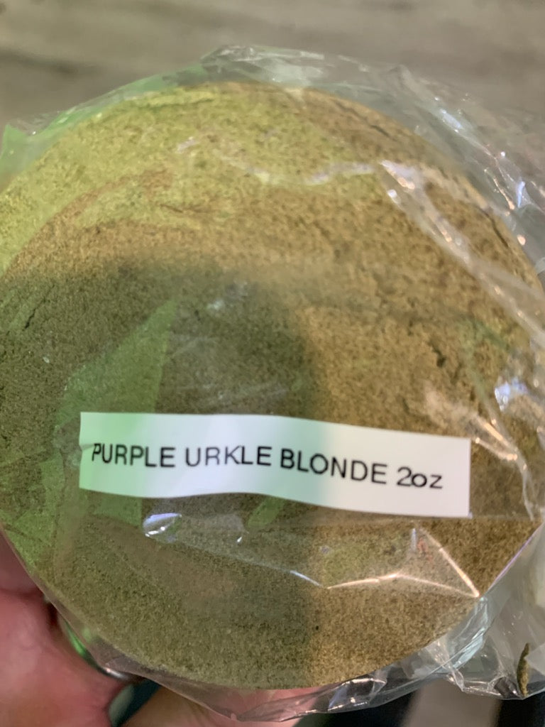 2 ounces of Purple Urkle blonde hash